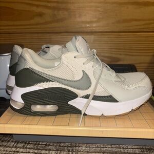 Nike Air Max Cream and Dark Green Sneakers